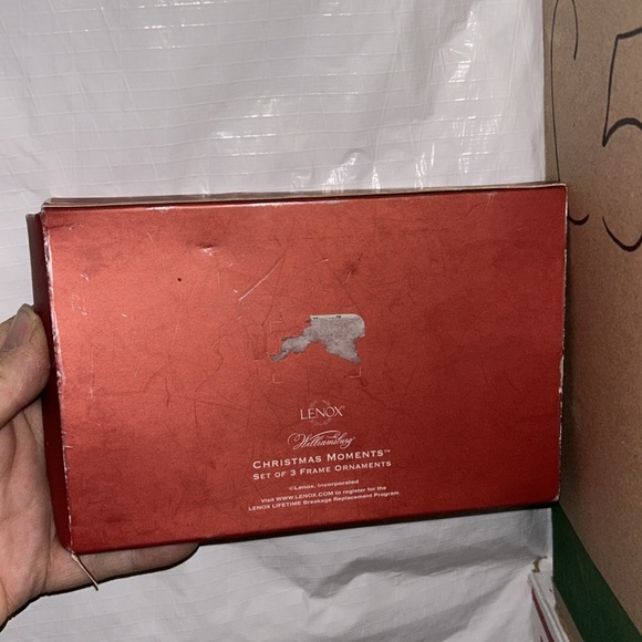 Lenox Williamsburg Christmas moments set of 3 silver plated...